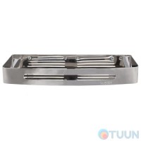 Trento Полочка одинарная прямоугольная,нерж.сталь