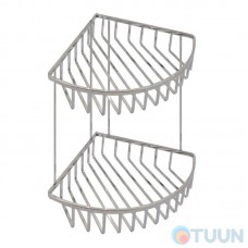 Trento Corner shelf double SS304