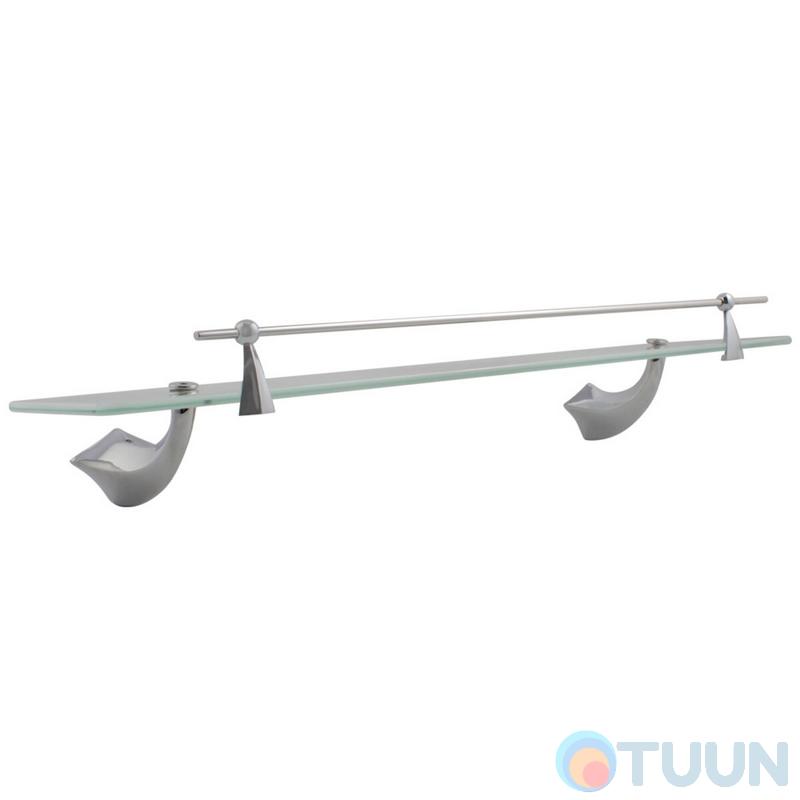 Chrome shelf with stopper (matt glass) ARL-140191