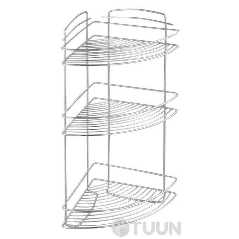 Triple corner mesh shelf W2101 (21.5*21.5*52.5cm)