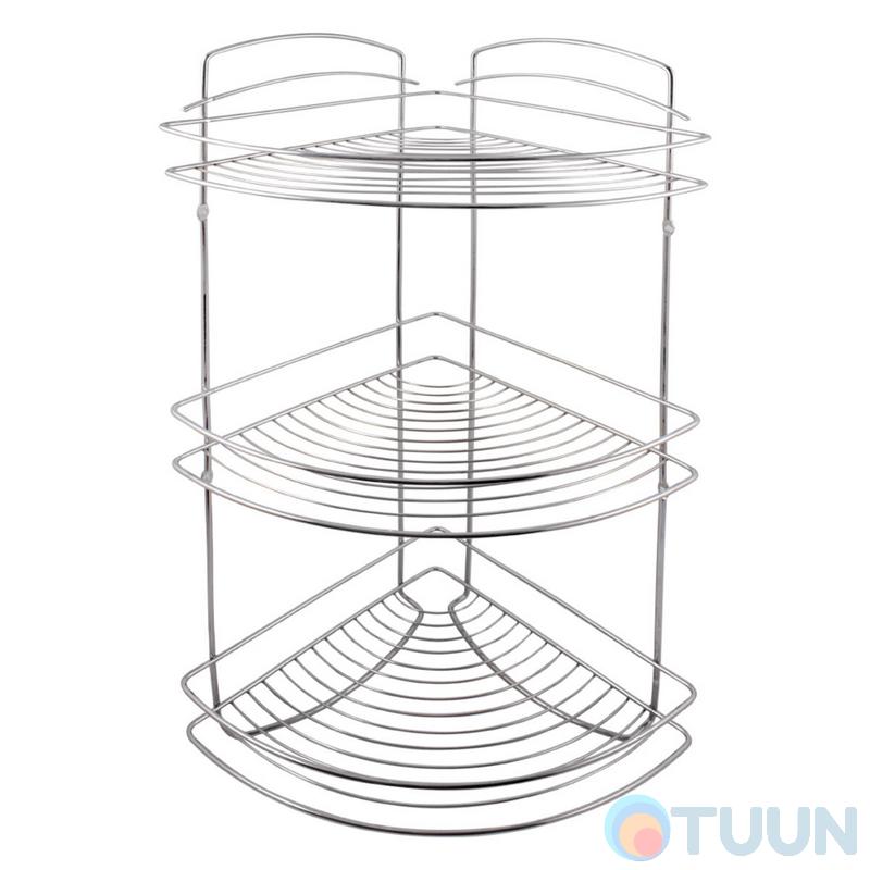 Triple corner mesh shelf W2101 (21.5*21.5*52.5cm)