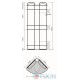 Triple corner mesh shelf W2101 (21.5*21.5*52.5cm)