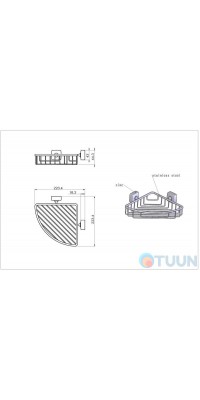 Single corner shelf-grid Trento Moderno