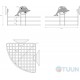 Corner mesh shelf "Dolphin" W2516С