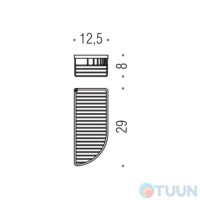 Colombo B9608 Полочка-сетка одинарная 29*12,5 хром