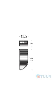 Colombo B9608 Полочка-сетка одинарная 29*12,5 хром
