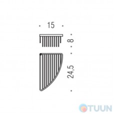Colombo B9610Single mesh shelf 24.5 * 15 chrome