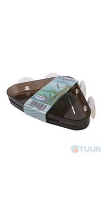 Arino Полочка угловая Aqualine 23*15*3,2 серая