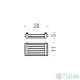 Colombo B9631Single mesh shelf 20 * 5 chrome