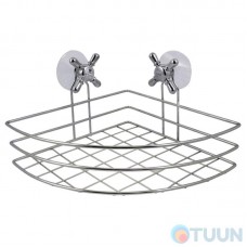 Corner mesh shelf Arino Ventil, steel, chrome