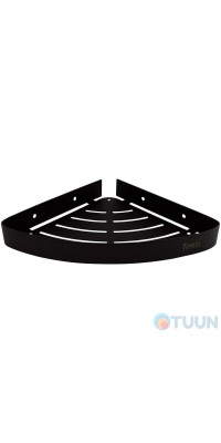 Trento corner single bathroom shelf, matte black