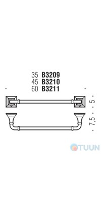 Colombo B3211 PortofinoTowel holder 59.8 cm chrome