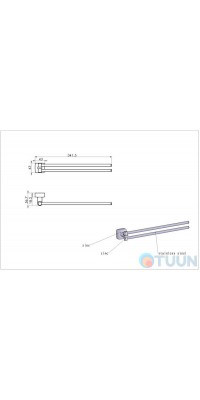 Double chrome towel rack Trento Moderno