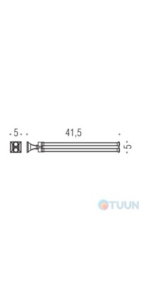 Colombo B3212 PortofinoDouble hanger 41.5 cm chrome