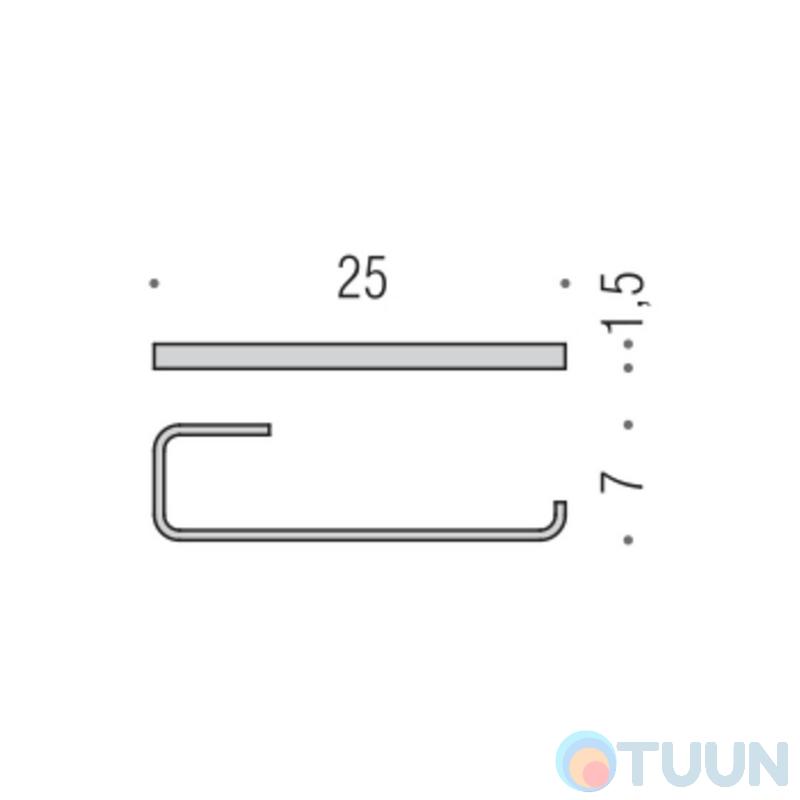 Single hanger 25cm chrome Colombo W4212 Time
