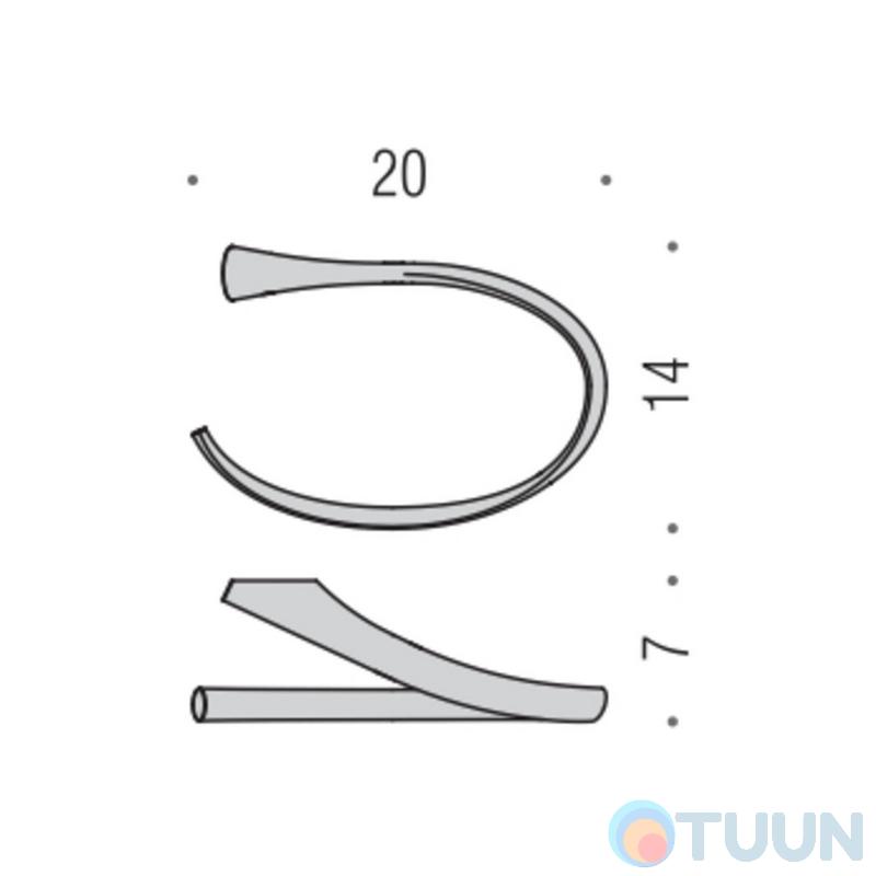 Towel holder 20cm chrome Colombo B2831 Land