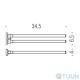 Double hanger 34.5 cm chrome Colombo B2212 Bart
