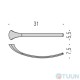 Single hanger 31cm chrome Colombo B2412 Link