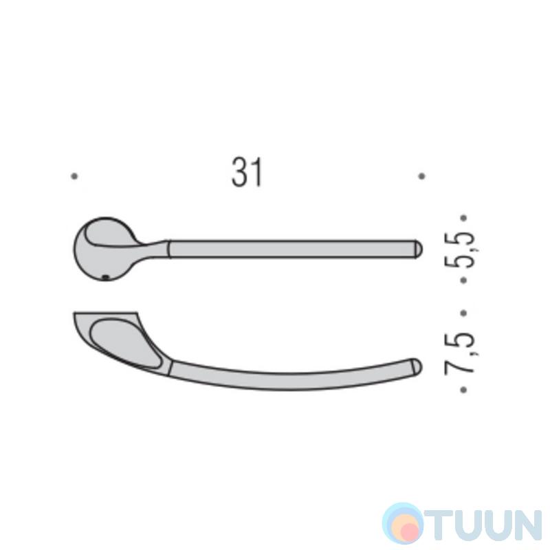 Colombo B1211 MeloSingle hanger 31cm chrome