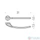 Colombo B1211 MeloSingle hanger 31cm chrome