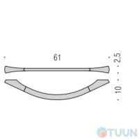 Вешалка одинарная 61см хром Colombo B2811 Land