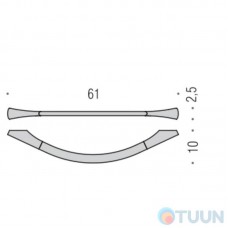 Single hanger 61cm chrome Colombo B2811 Land