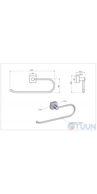 Semicircle for towels chrome Trento Moderno