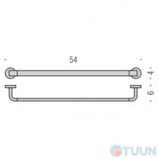 Single hanger 54cm chrome Colombo B5210 Nordic