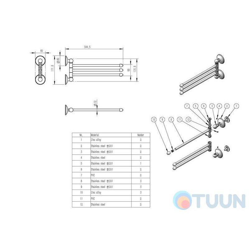 Triple hanger 640199