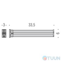 Colombo B1612 LookВешалка двойная 33,5 см мат хром