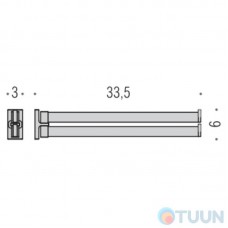 Colombo B1612 LookDouble hanger 33.5 cm matt chrome