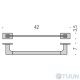 Single hanger 42cm chrome Colombo B1609 Look