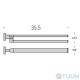 Double chrome hanger Colombo B5212 Nordic