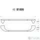 Colombo B1809 KhalaSingle hanger 40cm matt chrome
