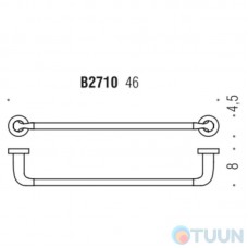 Colombo B2710 Basic Single coat hanger 46cm chrome