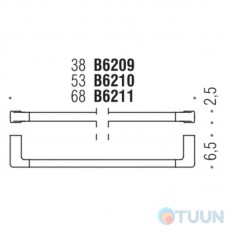 Colombo B6210 LuluTowel holder 53 cm chrome