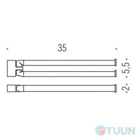 Colombo B6212 Lulu Держатель полотенец хром