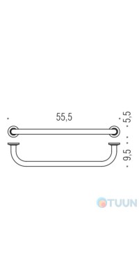 Colombo B9721 Ручка для ванной 55,5 см хром
