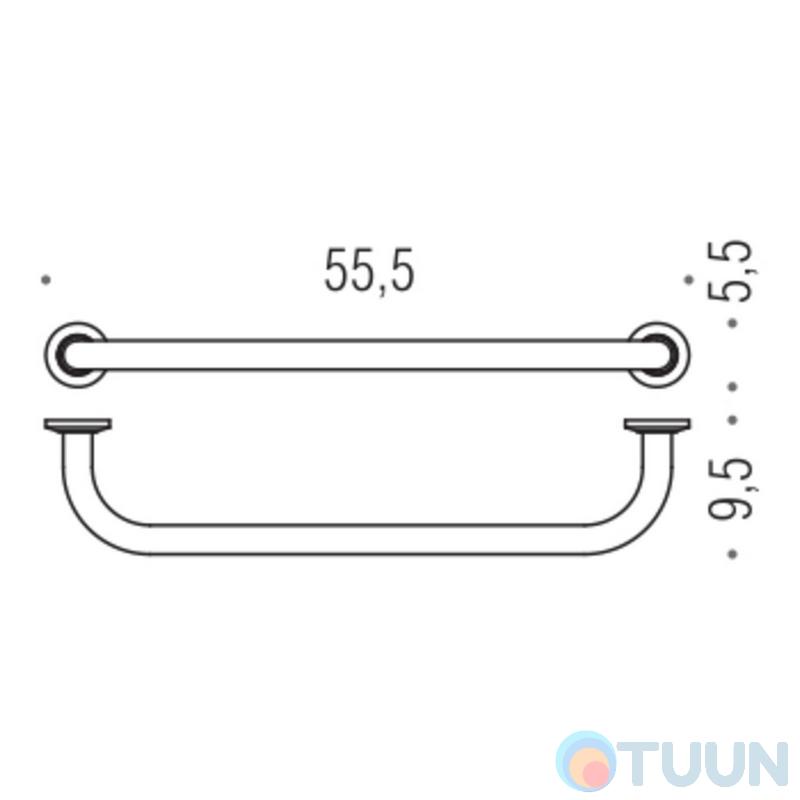 Colombo B9721 Bathroom handle 55.5 cm chrome