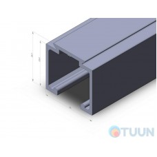 Aluminum profile 5333 L-1.6m non-anodized