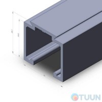 Aluminum profile 5333 L-1.8m non-anodized