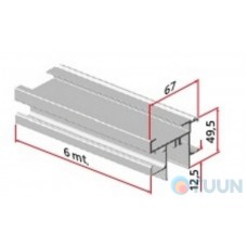 VILLES 2421/19 / G NATURAL Built-in profile for mounting the guide 2100. 600cm.