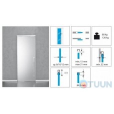 Koblenz Art.1700 / 2 Sliding system for glass 80/120kg