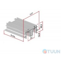 VILLES 2 422 / G NATURAL Закладной профиль для крепления 2-х направляющих 2100. 600cм.