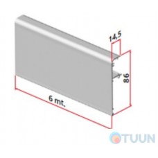 VILLES 4286 Insert aluminum profile H 86 mm. for fastening the guide art. 2201 and mechanism 4109