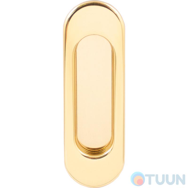Oval handle for sliding door Fimet 3665 C OF 02 matte brass