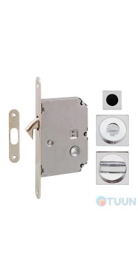 Ручка на раздв. двері Fimet 3667R F04+LOCK+MQ хром (комплект wc)