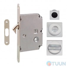 Handle for sliding door Fimet 3667R F05+LOCK+MQ matt chrome (wc set)