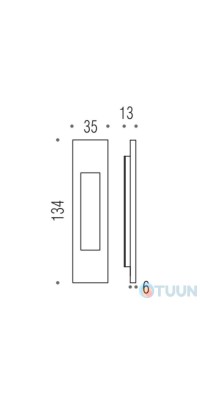 Colombo ID411 handle, brass, sliding door