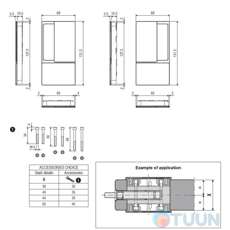 AGB handle Art. B300000193 Wave for sliding doors matte black